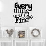 Wallity Nueve Escultura de Pared Negra